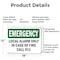 Signmission Local Alarm Only In Case Of Fire Call 911 Emergency Sign, Aluminum, 18in W x 12in L, 2PK OS-2PACK-EM-A-1218-L-10398 - alternate 6
